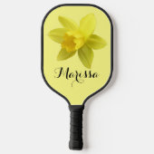 黄色のDaffodil開花スクリプト名 ピックルボールラケット (裏面)
