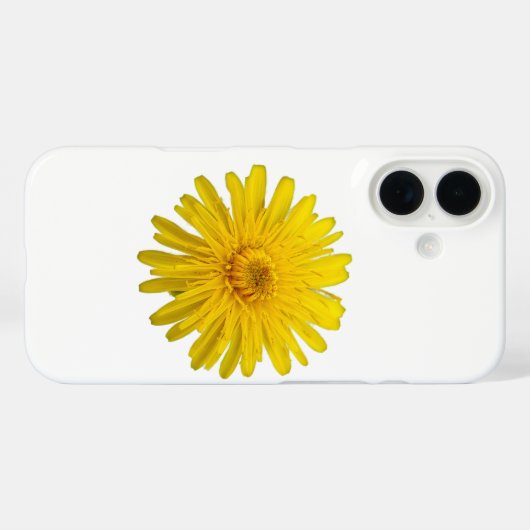 黄色のDandelion -切り出しフォトホワイトiPhoneケース Case-Mate iPhoneケース (裏面 (横))