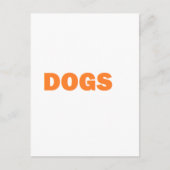 黄色のDOGS単語 ポストカード (正面)