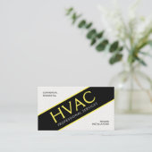 黄色のHVACサービス 名刺 (スタンド正面)