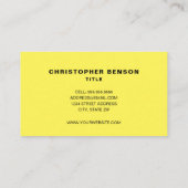 黄色のHVACサービス 名刺 (裏面)