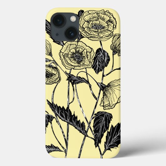 黄色のiPhoneケースと花 – 色を選択 Case-Mate iPhoneケース (裏面)