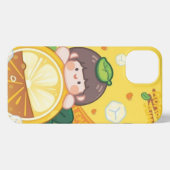 黄色のiPhone 13ケース iPhoneケース (裏面横)