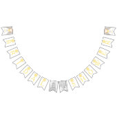 黄色のposyブライダルシャワーの写真のバンティングフラグ バンティングフラッグ (全)