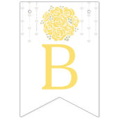 黄色のposyブライダルシャワーの写真のバンティングフラグ バンティングフラッグ (第2の旗)