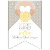 黄色のposyブライダルシャワーの写真のバンティングフラグ バンティングフラッグ (第1の旗)