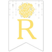 黄色のposyブライダルシャワーの写真のバンティングフラグ バンティングフラッグ (第3の旗)