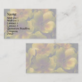 黄色のPrimroseフローラ名刺 名刺 (正面/裏面)