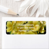 黄色のPrimrose春の花のアドレス ラベル (インサイチュ)