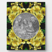 黄色のPrimrose春の花の写真の追加 フォトプラーク (正面)