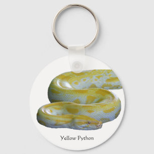 黄色のPythonキーチェーン キーホルダー