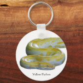 黄色のPythonキーチェーン キーホルダー (正面)