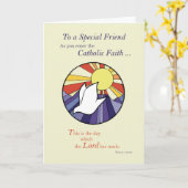 黄色のRCIAの鳩の円、友人、改宗者 カード (黄色い花)