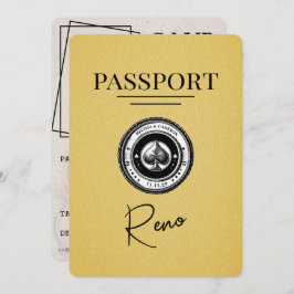 黄色のReno Passport日付の保存 セーブザデート