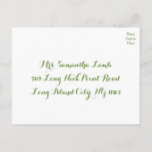 黄色のRSVP水の色レモンズグリーン結婚ズ インビテーションポストカード (裏面)