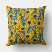 黄色のRudbekia クッション (裏面)