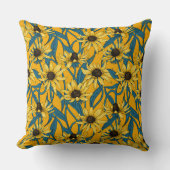 黄色のRudbekia クッション (正面)