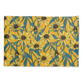 黄色のRudbekia 枕カバー (裏面-左)