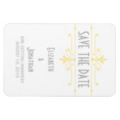 黄色のv2飾ファンシーり付け日付磁石を保存 マグネット (横)