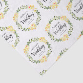 黄色のW/C花の名前と白の日付結婚 薄葉紙 (詳細)