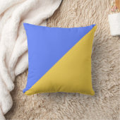 黄色はっきりしたの青いグラフィック無地のカラー クッション (ブランケット)