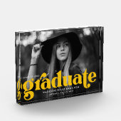 黄色はっきりしたタイポグラフィ卒業 フォトブロック (左)