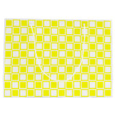 黄色はっきりしたモダン正方形 ラージペーパーバッグ (裏面)