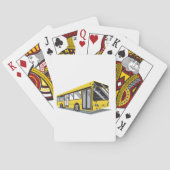 黄色はっきりした市営バス公共交通機関 トランプ (裏面)