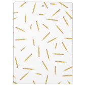 黄色はピンクのAppleの先生のクリップボードを書きます クリップボード (裏面)