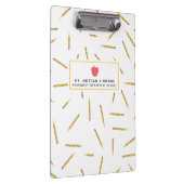 黄色はピンクのAppleの先生のクリップボードを書きます クリップボード (右)