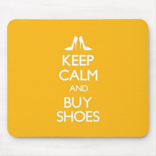 黄色は穏やかなおよび買物の靴保ちます マウスパッド (正面)