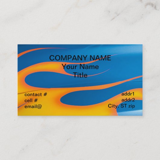 黄色は青の炎を改造します 名刺 (正面)