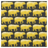 黄色は黒い生地Hに関係します ファブリック (見本)