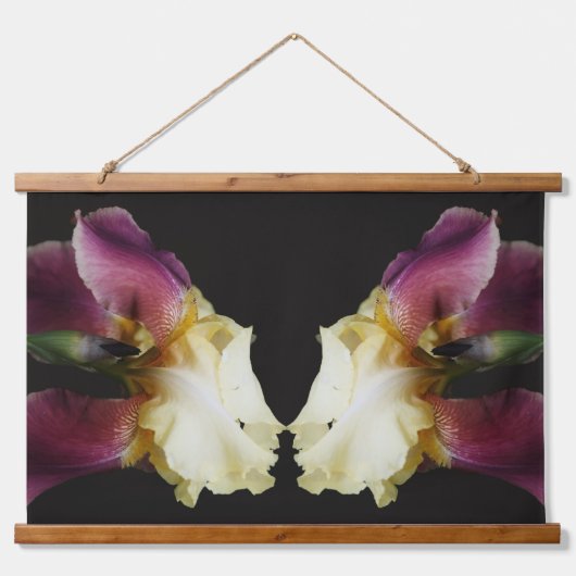 黄色ひげ菖蒲の花 吊り下げ型タペストリー (正面)