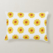 黄色ひまわりかわいらしレトロY2Kパターン アクセントクッション (裏面)