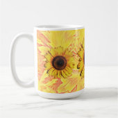 黄色ひまわりアートマグカップ コーヒーマグカップ (左)