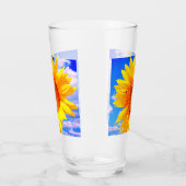 黄色ひまわりガラス タンブラーグラス (左)