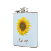 黄色ひまわりガーリーフローラ青 フラスク (左)