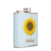 黄色ひまわりガーリーフローラ青 フラスク (右)