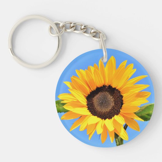 黄色ひまわりキーチェーン キーホルダー (正面)