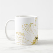 黄色ひまわりグラフィック結婚ズ コーヒーマグカップ (左)