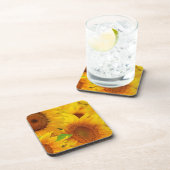 黄色ひまわりコルクコースター コースター (右側)
