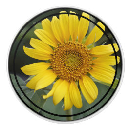 黄色ひまわりセラミックノブ セラミックノブ