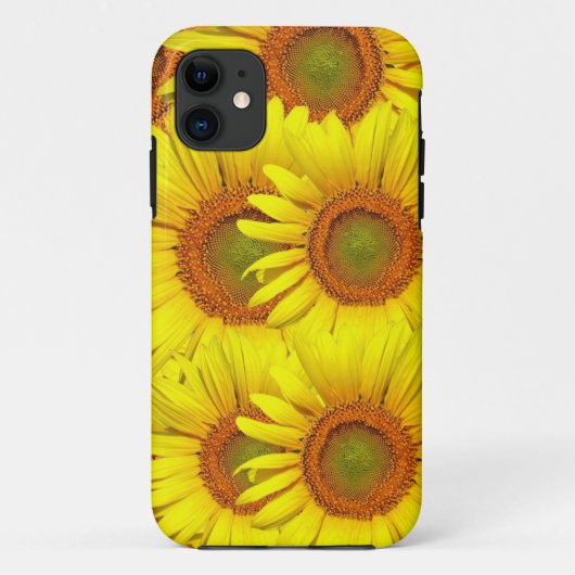 黄色ひまわりタイプの電話ケース Case-Mate iPhoneケース (裏面)