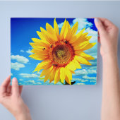 黄色ひまわりチラシ チラシ (手)