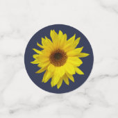 黄色ひまわりテーブル紙吹雪 コンフェッティ (スモール正面)