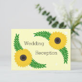 黄色ひまわりデザイン結婚ズ エンクロージャーカード (スタンド正面)