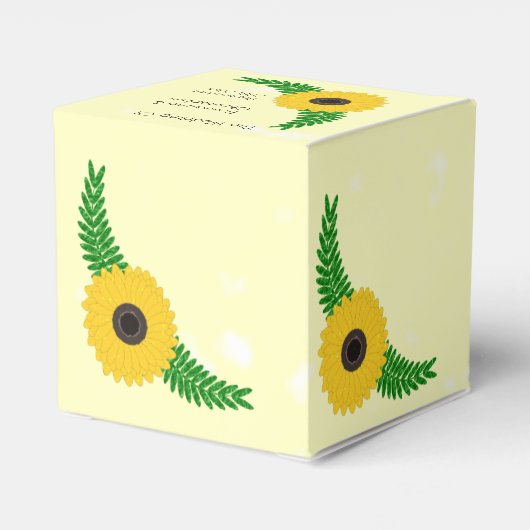 黄色ひまわりデザイン結婚ズ フェイバーボックス (裏面サイド)