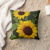 黄色ひまわりデザイン装飾用クッション クッション (ブランケット)