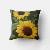黄色ひまわりデザイン装飾用クッション クッション (裏面)